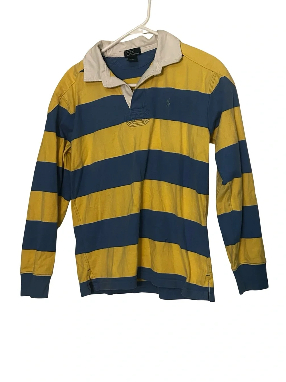 Polo by Ralph Lauren Yellow & light blue Rugby Shirt - Long Sleeve